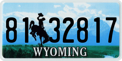 WY license plate 8132817
