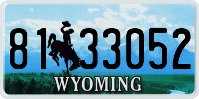 WY license plate 8133052
