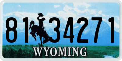 WY license plate 8134271