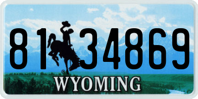 WY license plate 8134869
