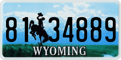 WY license plate 8134889