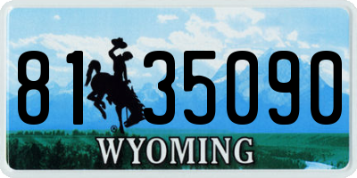 WY license plate 8135090