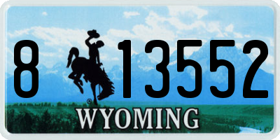 WY license plate 813552
