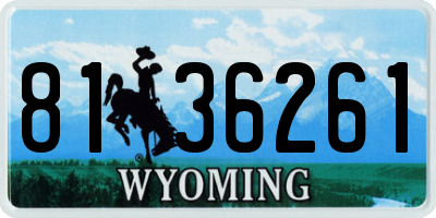 WY license plate 8136261