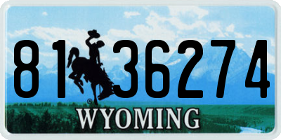 WY license plate 8136274