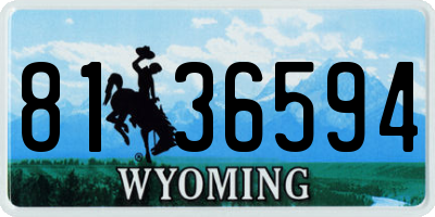 WY license plate 8136594