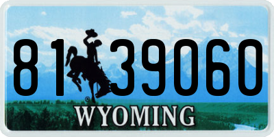 WY license plate 8139060