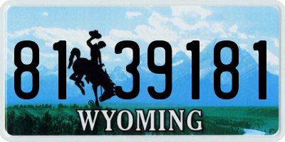 WY license plate 8139181