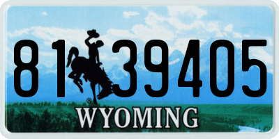 WY license plate 8139405