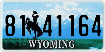 WY license plate 8141164