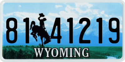 WY license plate 8141219