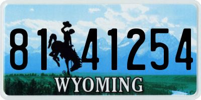 WY license plate 8141254