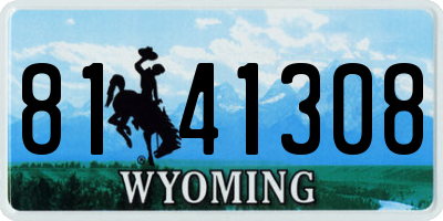 WY license plate 8141308