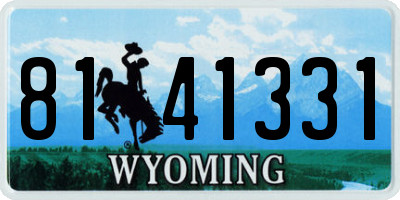WY license plate 8141331