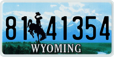WY license plate 8141354