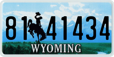 WY license plate 8141434