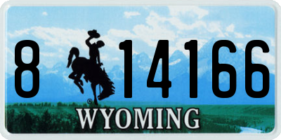 WY license plate 814166