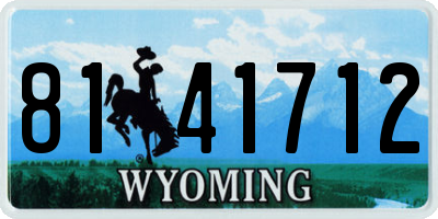 WY license plate 8141712