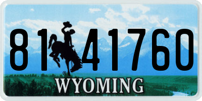 WY license plate 8141760