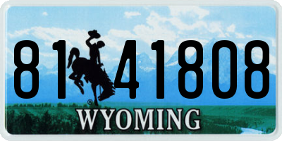 WY license plate 8141808
