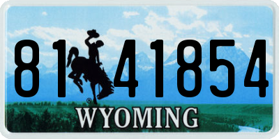 WY license plate 8141854