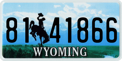 WY license plate 8141866