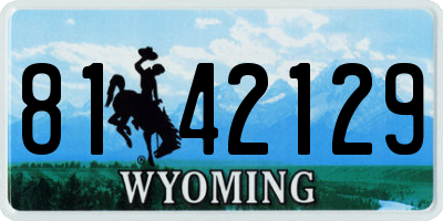WY license plate 8142129
