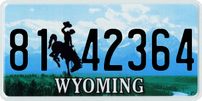 WY license plate 8142364