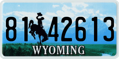 WY license plate 8142613