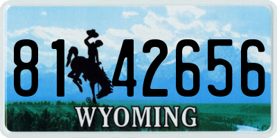 WY license plate 8142656