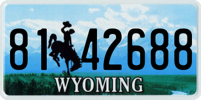 WY license plate 8142688