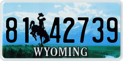 WY license plate 8142739