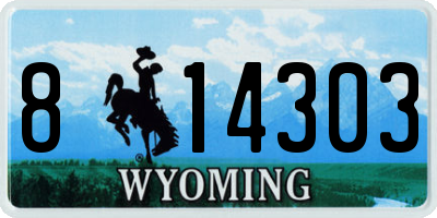 WY license plate 814303
