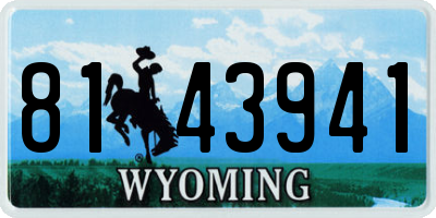 WY license plate 8143941