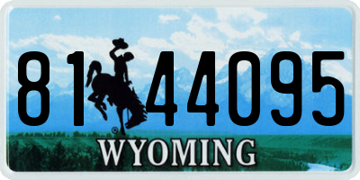 WY license plate 8144095