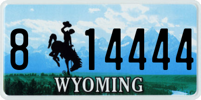 WY license plate 814444