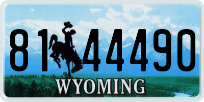 WY license plate 8144490