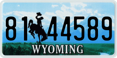 WY license plate 8144589