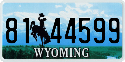 WY license plate 8144599