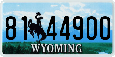 WY license plate 8144900