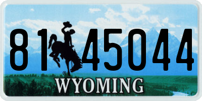 WY license plate 8145044