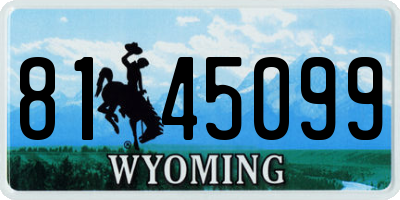WY license plate 8145099