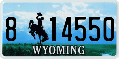 WY license plate 814550