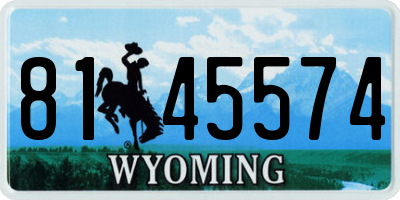 WY license plate 8145574