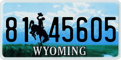 WY license plate 8145605