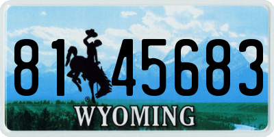 WY license plate 8145683