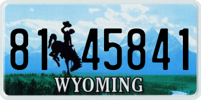 WY license plate 8145841