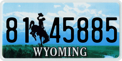 WY license plate 8145885