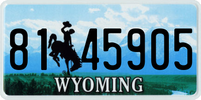 WY license plate 8145905
