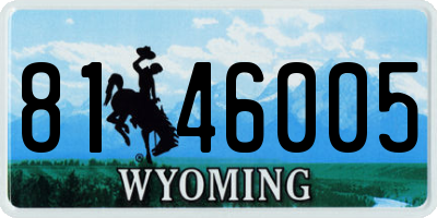 WY license plate 8146005